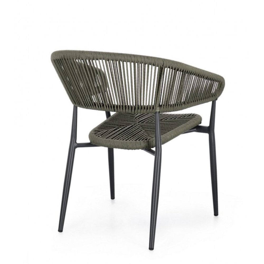 Bizzotto ALGAIDA CHARCOAL/GREEN КРІСЛО W-ПІДЛІКТНИК Bizzotto ALGAIDA CHARCOAL/GREEN КРІСЛО W-ПІДЛІКТНИК